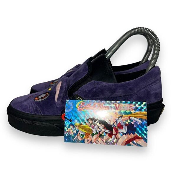 Vans x Sailor Moon Pretty Guardian Luna Slip-on Sneakers Purple / Black Youth 2 - Picture 2 of 12